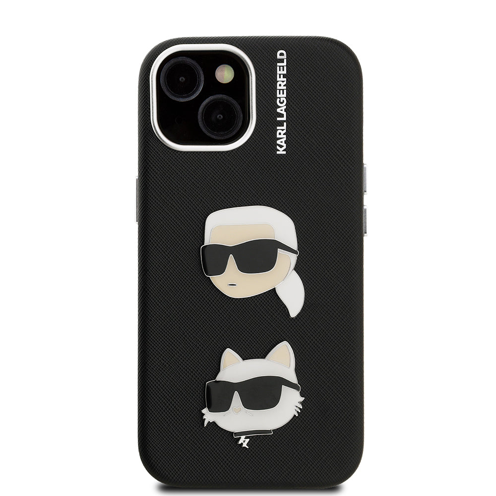 Karl Lagerfeld iPhone 15 Orjinal Lisanslı K&C Heads Pin Telefon Kılıfı Karl Lagerfeld iPhone 15 Orjinal Lisanslı K&C Heads Pin Telefon Kılıfı
